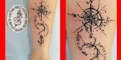Die Bedeutung von Anker-Kompass-Tätowierung am Arm