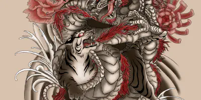 Japanische Kunst als Arm-Tattoo