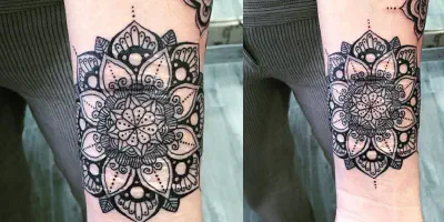 Kleines Mandala Arm Tattoo