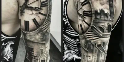 Zeit ist Geld Arm Tattoo